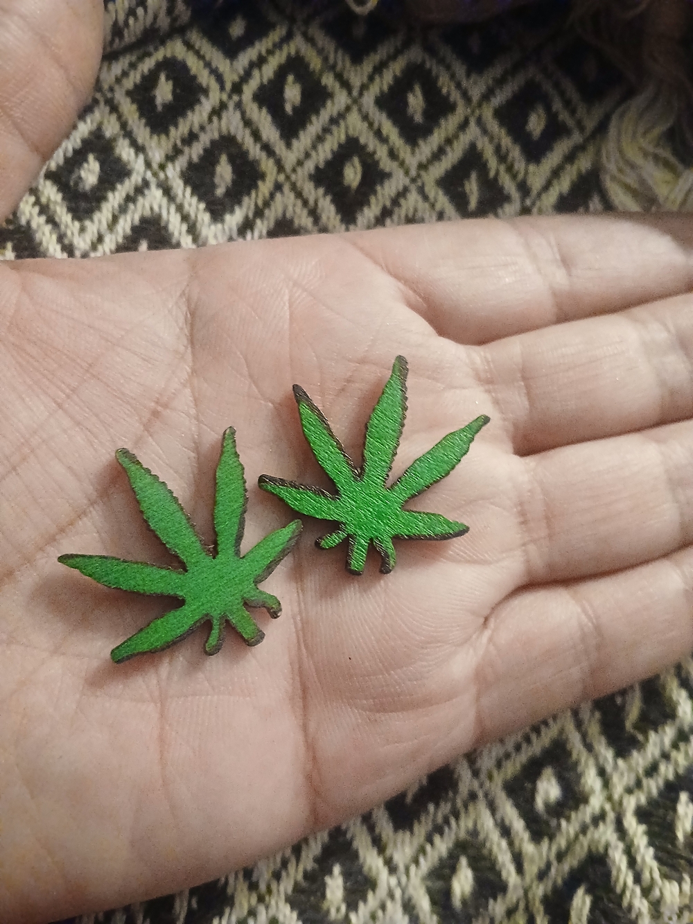 Green Leaf Earrings - Bright Green Leaf Studs